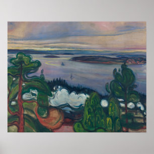 Poster Edvard Munch - Fumée de train