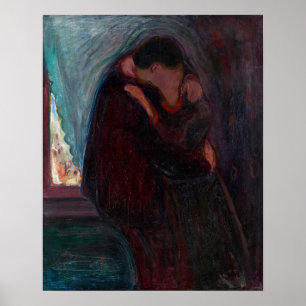Poster Edvard Munch - Le Baiser