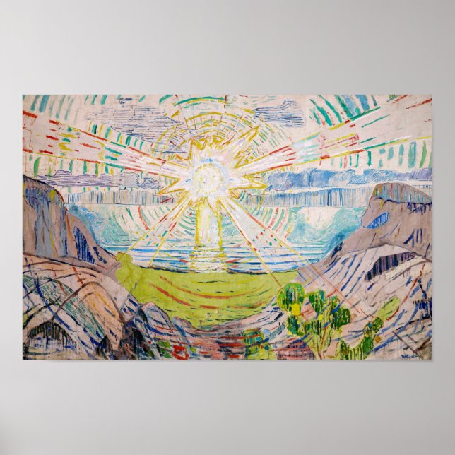 Poster Edvard Munch - Le Soleil 1910 (Devant)
