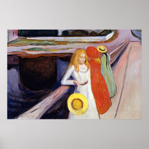 Poster Edvard Munch - Les Filles sur le Pont 1901