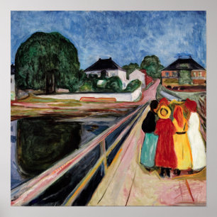 Poster Edvard Munch - Les Filles sur le Pont 1902