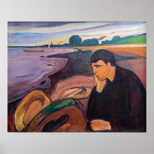 Poster Edvard Munch - Mélancolie 1894