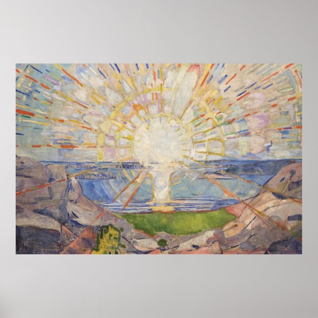 Poster Edvard Munch Peinture murale Le Soleil (Solen) (19 (Devant)
