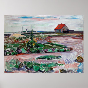 Poster Edvard Munch - Seashore. Paysage près de Lubeck