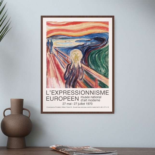 Poster Edvard Munch The Scream Art Exhibition Rare Print (Créateur téléchargé)