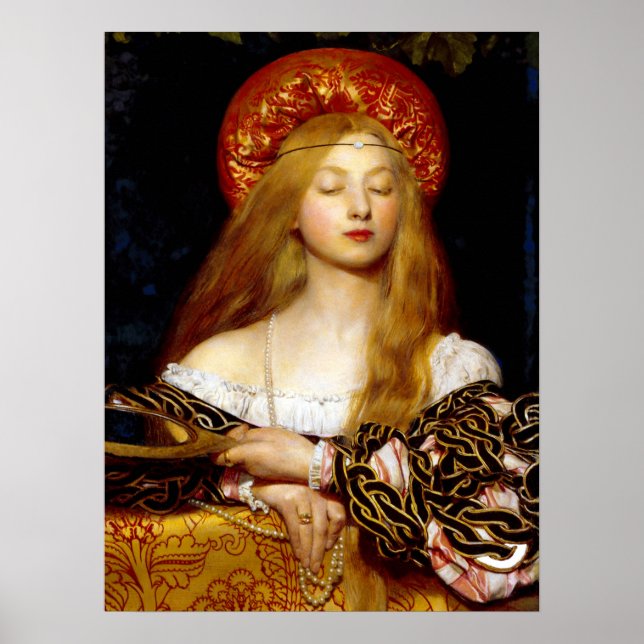 Poster Edward Burne-Jones _ Jeune Femme (Devant)