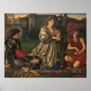 Poster Edward Burne-Jones - La chanson de l'amour