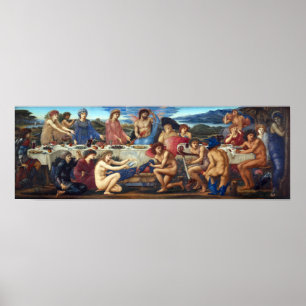 Poster Edward Burne-Jones La fête de Peleus