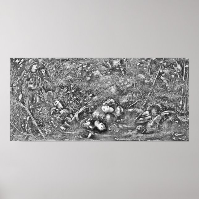 Poster Edward Burne-Jones Le Bois De Bribe (Devant)