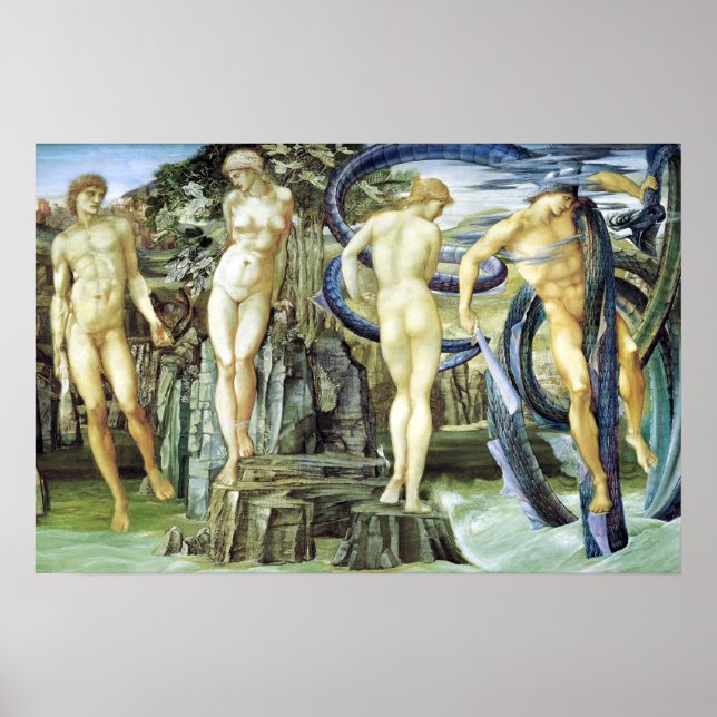 Poster Edward Burne-Jones Perseus et Andromeda (Devant)