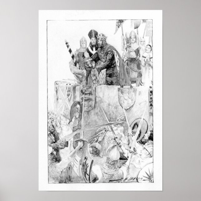 Poster Edward I déclare son fils Prince de Galles (Devant)