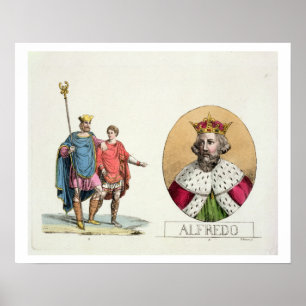Poster Edward le Confesseur et le Roi Alfred, plaque 7 de