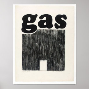Poster Edward Ruscha - Gaz - 1962