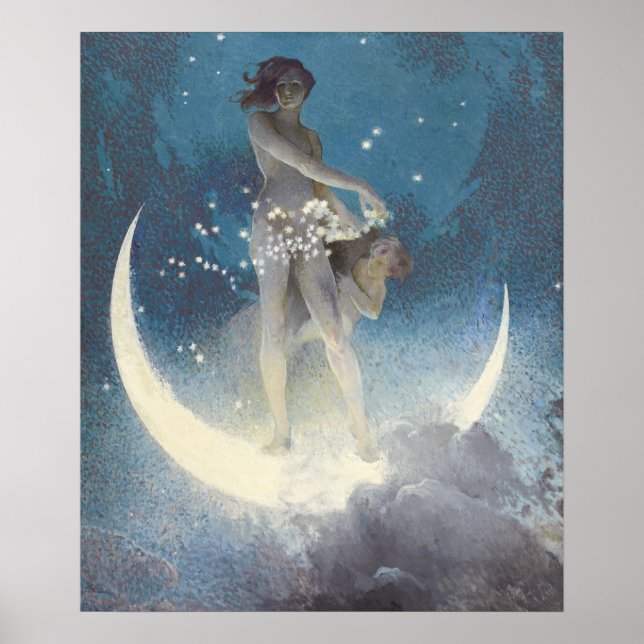 Poster Edwin Blashfield Étoiles Scatting Art Nouveau (Devant)