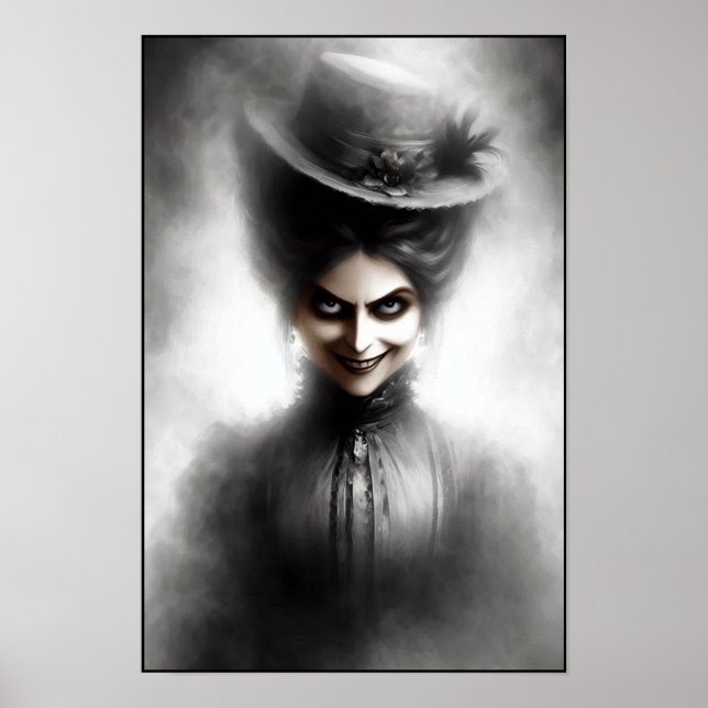 Poster Eerie Victorian Era Portrait Art (Devant)