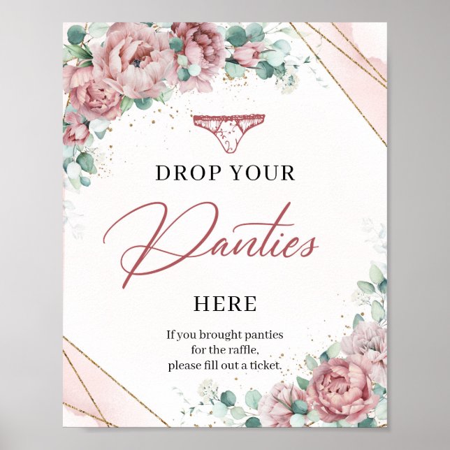 Poster Eeucalyptus floral flush Déposez vos culottes ici (Devant)
