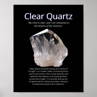 Poster Effacer le cristal de pierre de quartz Significati