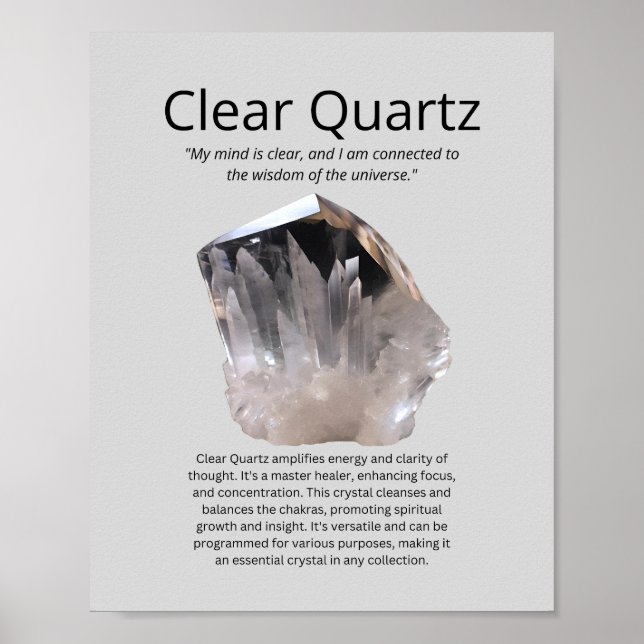 Poster Effacer le sens de cristal quartz (Devant)