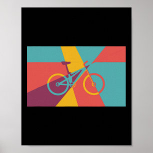 Poster Effet d'art pop de VTT Mtb entièrement 