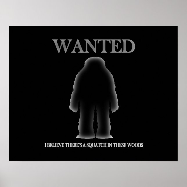 Poster Effet Recherché Sasquatch Dans Woods Shadow (Devant)