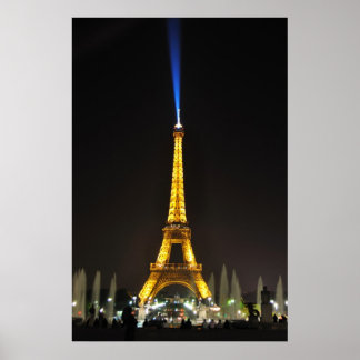 Poster Effiel par nuit