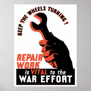 Poster Effort de la Deuxième Guerre mondiale