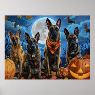 Poster Éffrayant belge de Malinoi Halloween