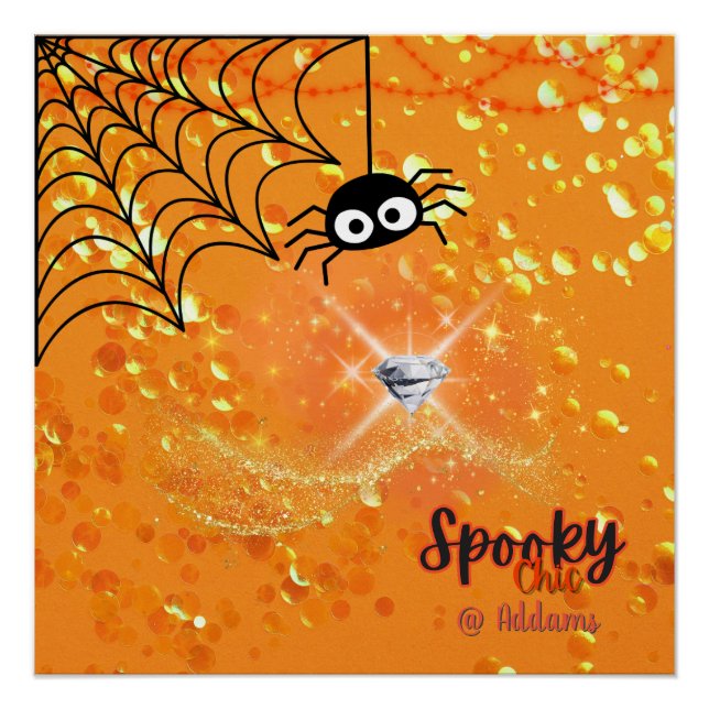 Poster Éffrayant Chic Halloween (Devant)