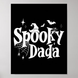 Poster Éffrayant Dada Witch Drôle Halloween Costume Papa