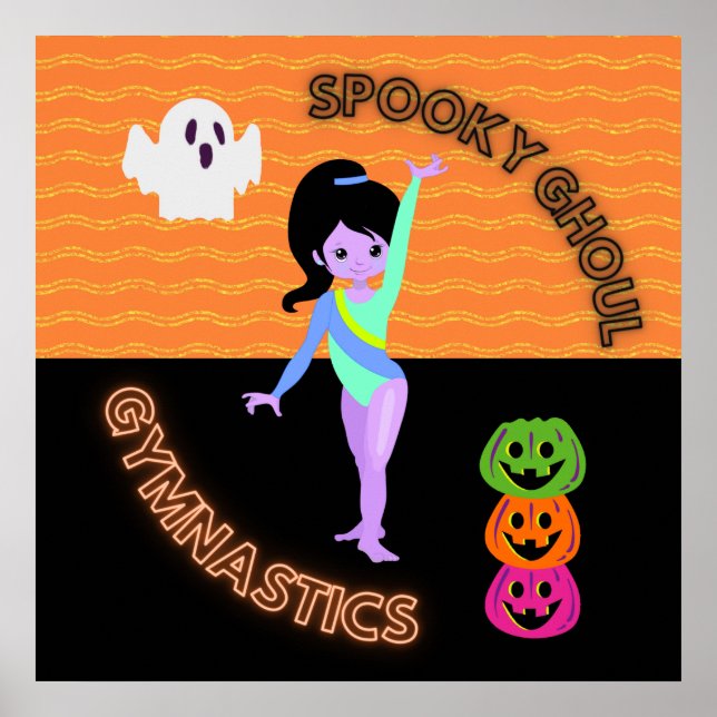 Poster Éffrayant Ghoul Gymnastique Monster Gymnast Hallow (Devant)