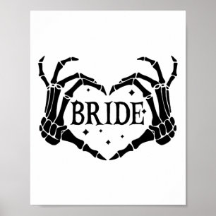 Poster Éffrayante mariée Skeleton mains Fiançailles Maria