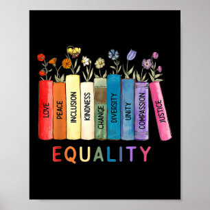 Poster Égalité Amour Et Gentillesse Égalité Droits Livre 