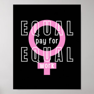 Poster Égalité De Rémunération Pour Un Travail Égal Fémin