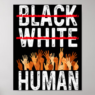 Poster Égalité humaine noir blanc Appare Mois de l'histoi