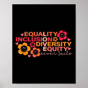 Poster Égalité Inclusion Diversité Équité Puzzle Autisme