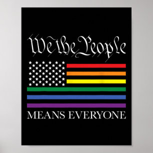 Poster Égalité LGBTQ Usa Nous Le Peuple Signifie Tout Le
