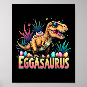 Poster Eggasaurus Easter Stegosaurus Dinosaur Garçons T