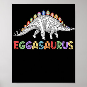 Poster Eggasaurus Stegosaurus Egg Dinosaur Joyeux Pâques