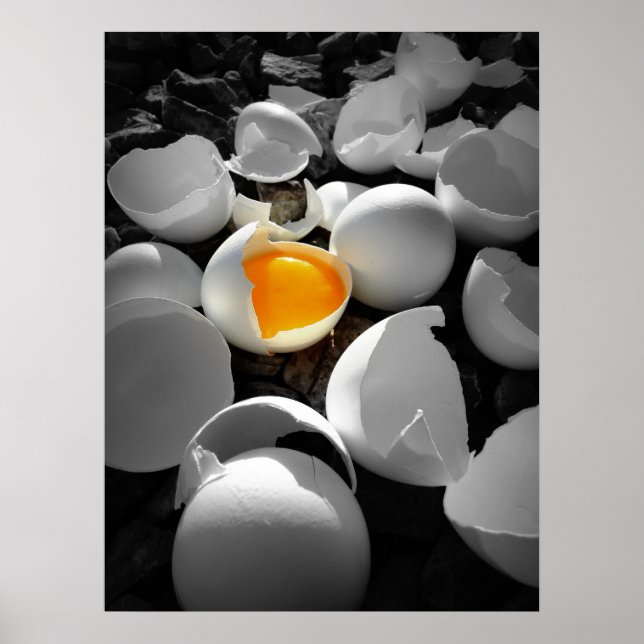 Poster eggcentric : Pâques sur les rochers... (Devant)