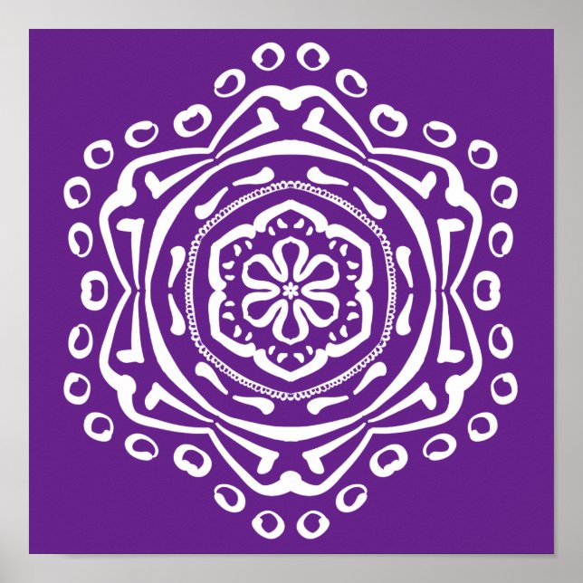 Poster Eggplant Mandala (Devant)
