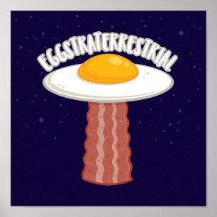 Poster Eggstraterrestrial Avec Texte