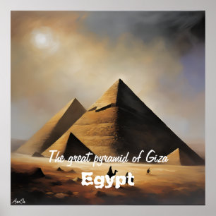 Poster Egito Giza Ölgemälde AI-Inhalt