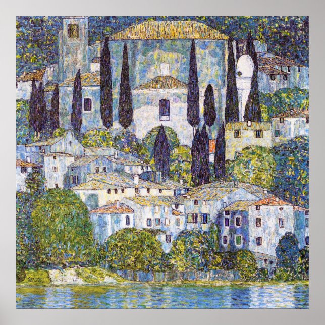 Poster Église à Cassone, Gustav Klimt (Devant)