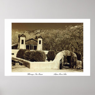 Poster Église à Chimayo, Nouveau-Mexique