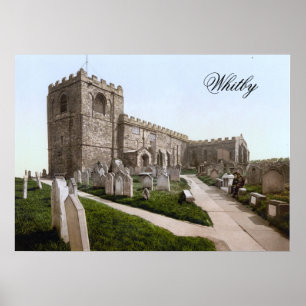 Poster Église à Whitby, Angleterre (1900)