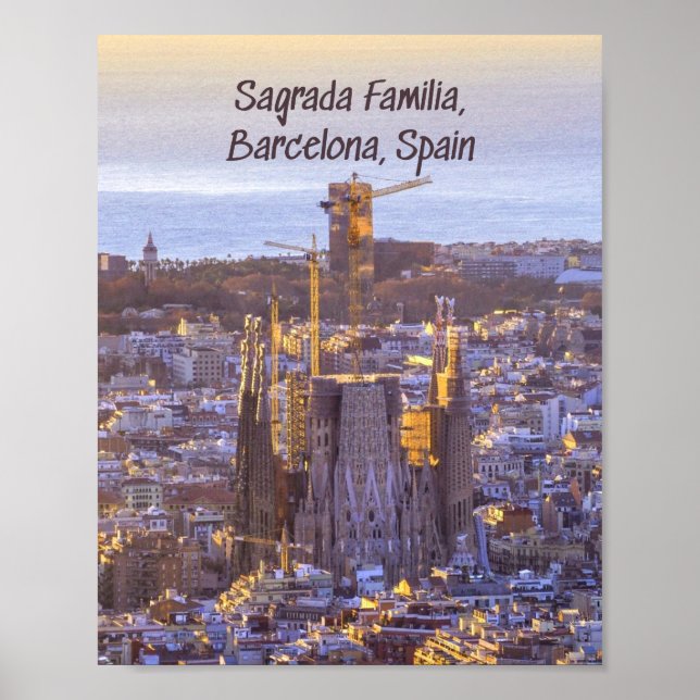 Poster Église catholique de la Sagrada Familia, Barcelone (Devant)