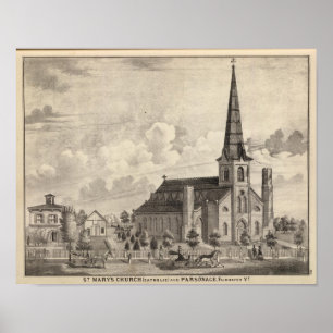 Poster Église catholique Sainte-Marie
