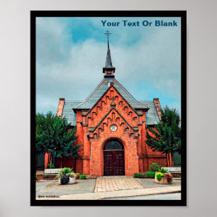 Poster Église de briques rouges, Bielefeld