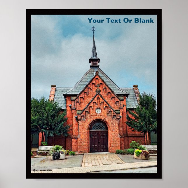 Poster Église de briques rouges, Bielefeld (Devant)