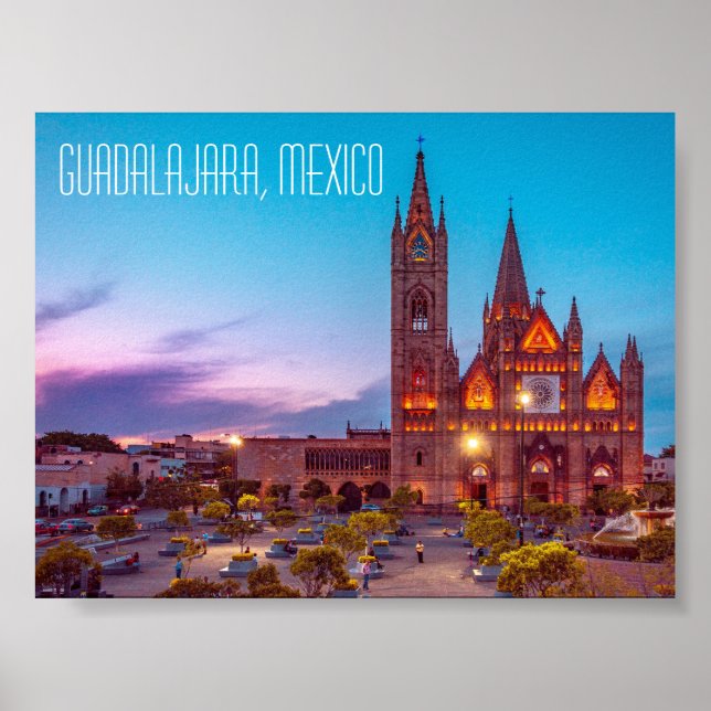 Poster Église de Guadalajara, Mexique (Devant)